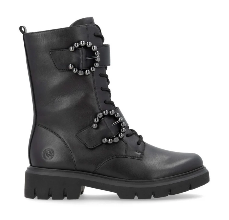 Remonte Wadenhohe Stiefel mit Fleecefutter für Damen - Schwarz