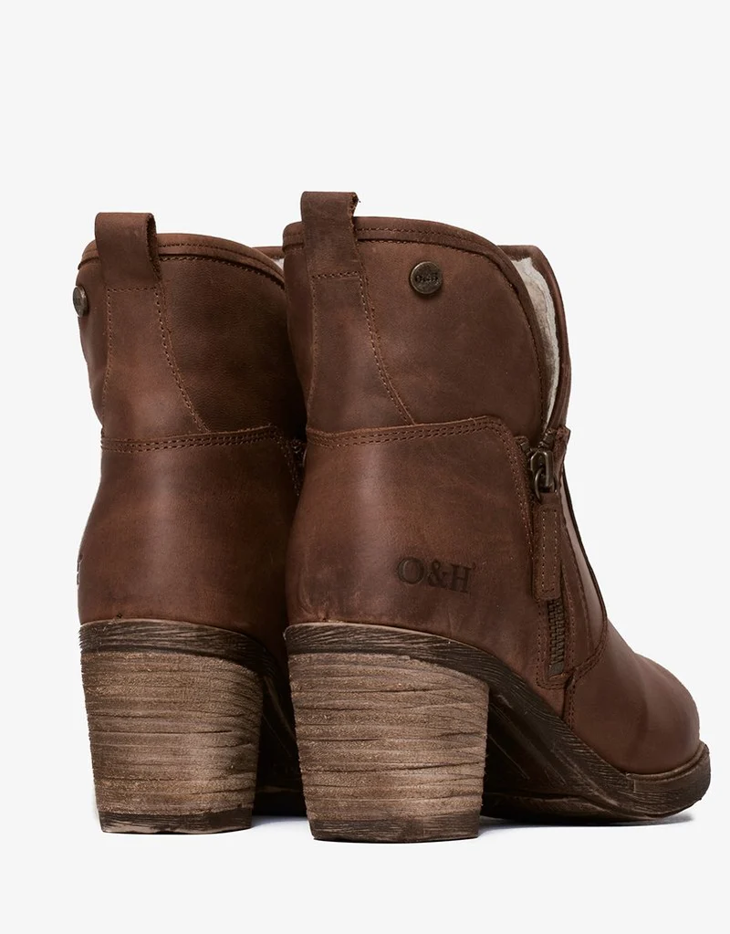 Oak & Hyde East Side Cesar Leder-Knöchelbuch für Damen – Braun