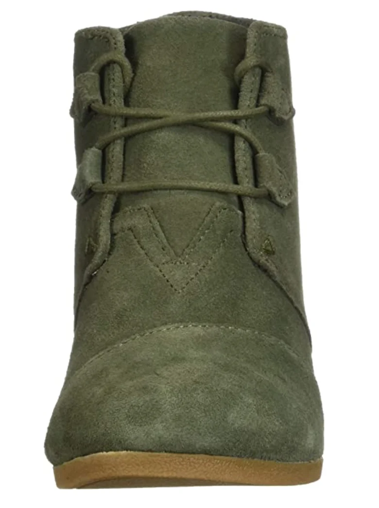 TOMS Kala-Stiefel mit Keilabsatz für Damen – Olivgrün