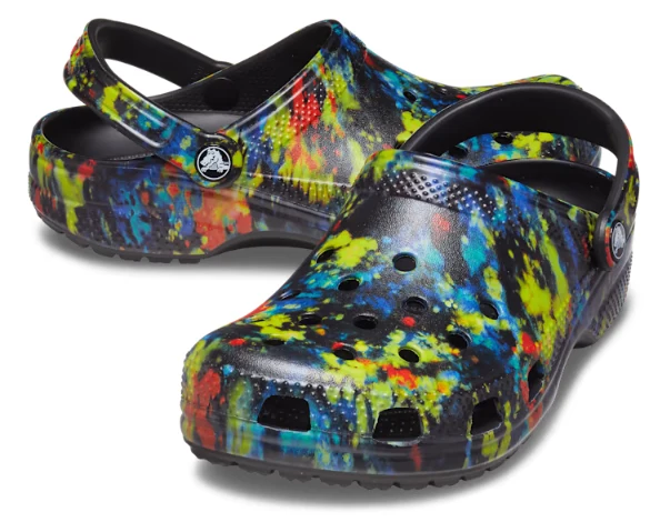 Crocs Unisex Classic Tie Dye Graphic Clog – Turq Tonic / Multi