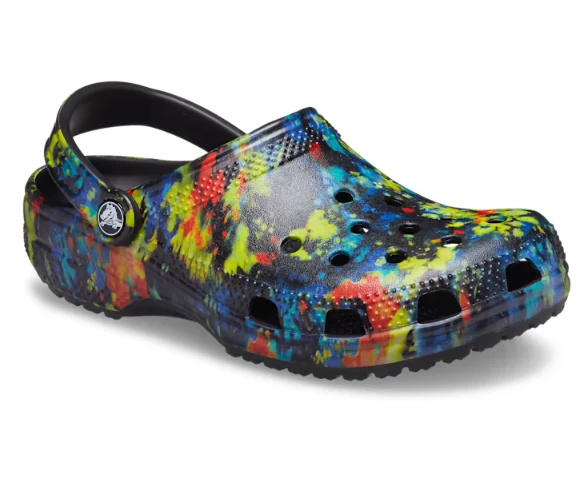Crocs Unisex Classic Tie Dye Graphic Clog – Turq Tonic / Multi