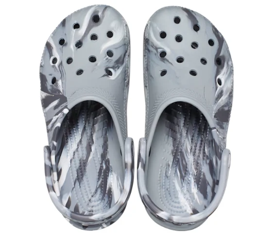 Crocs Unisex Classic Marbled Clog - Hellgrau / Mehrfarbig