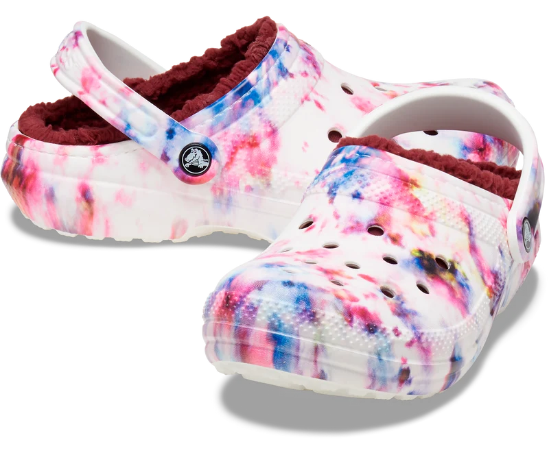 Crocs Unisex Classic Lined Tie Dye Clog – Granat / Multi