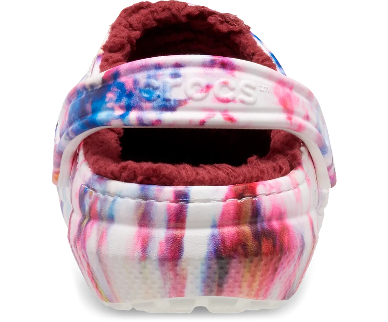 Crocs Unisex Classic Lined Tie Dye Clog – Granat / Multi