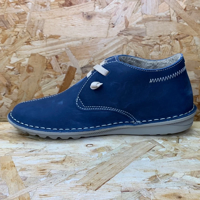 On Foot Damenschuh aus Nubukleder – Marineblau