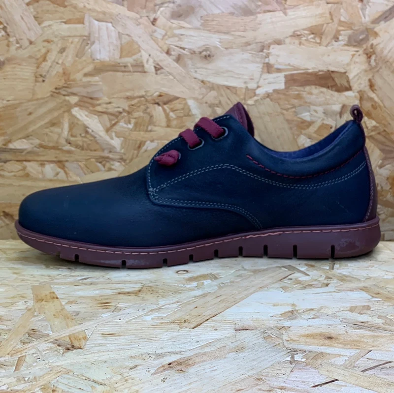 On Foot Herren-Lederschuhe – Marineblau
