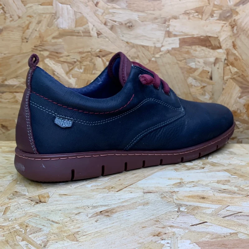 On Foot Herren-Lederschuhe – Marineblau