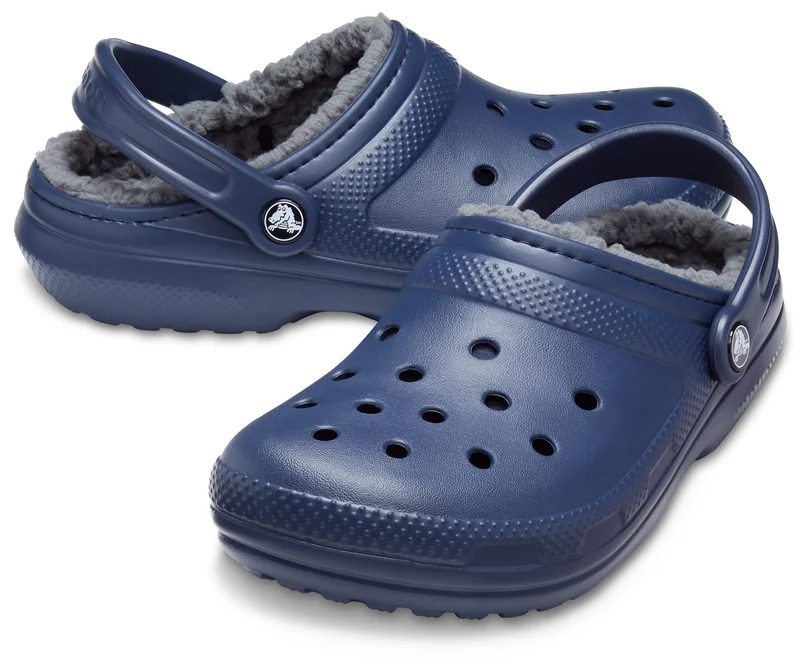 Crocs Unisex-Klassiker Lined Clog - Marineblau / Anthrazit