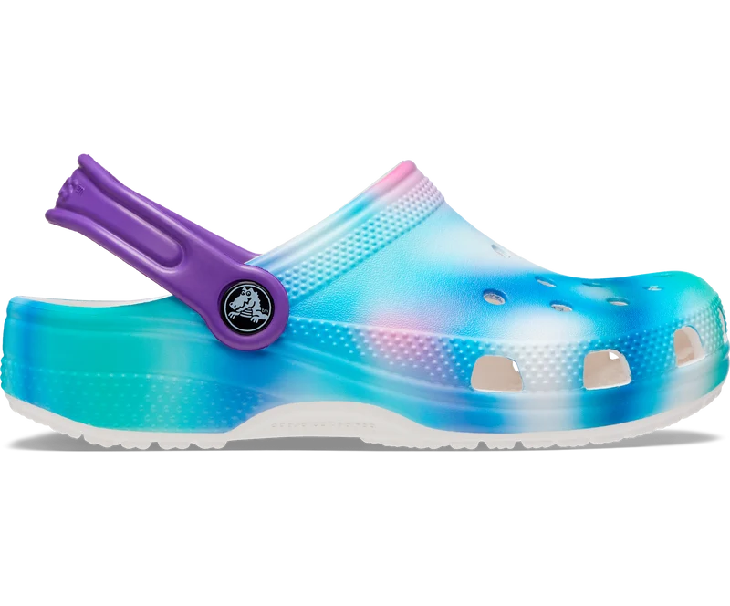 Crocs Klassischer Solarized-Clog für Kinder – Weiß