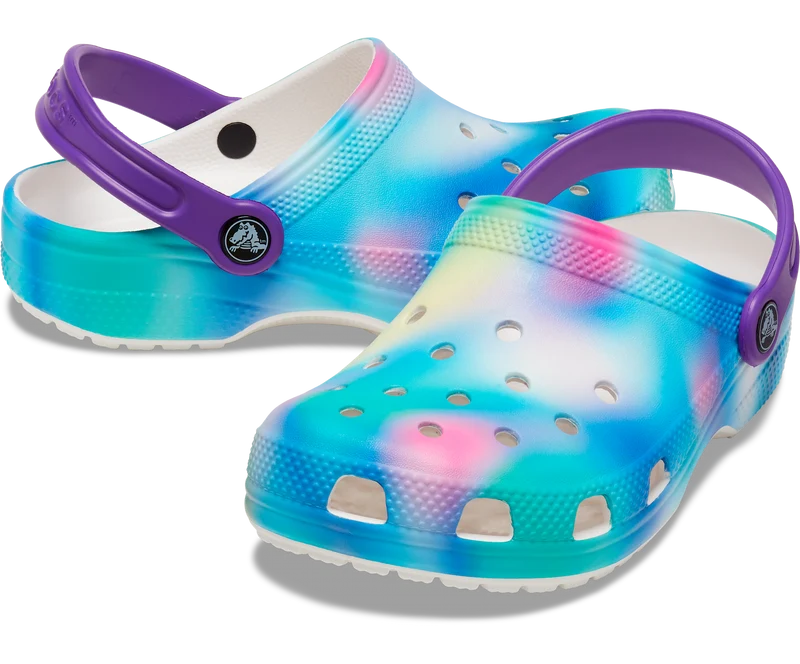 Crocs Klassischer Solarized-Clog für Kinder – Weiß