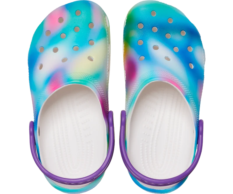 Crocs Klassischer Solarized-Clog für Kinder – Weiß