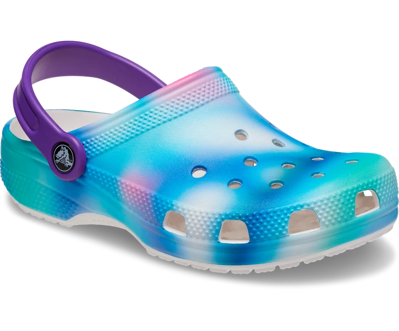 Crocs Klassischer Solarized-Clog für Kinder – Weiß