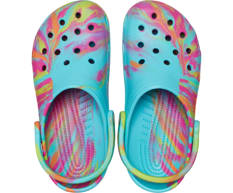 Crocs Klassischer Unisex-Marmor-Clog – Neptun