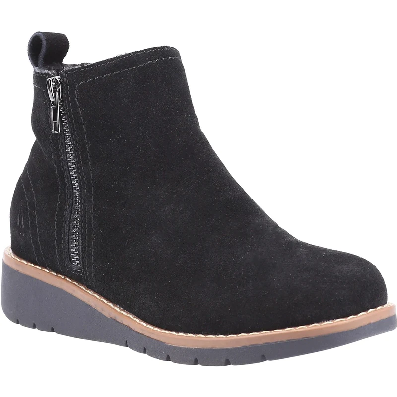 Hush Puppies Damen Libby Wildlederstiefel – Schwarz