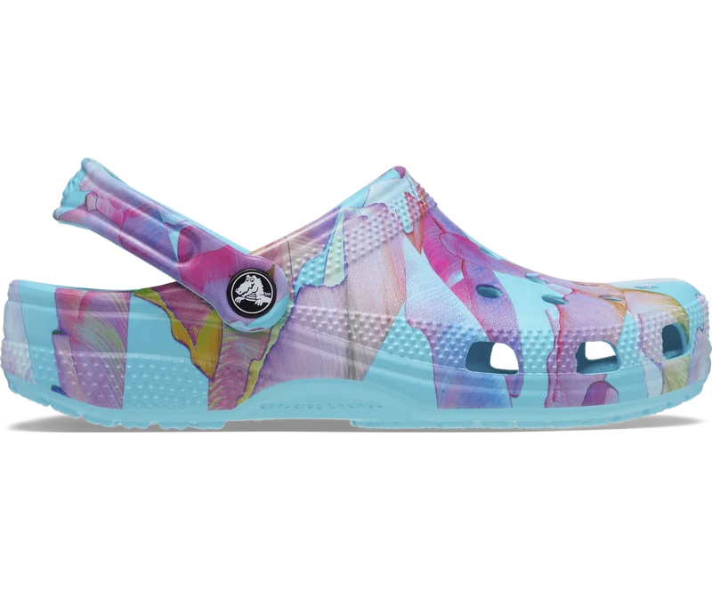 Crocs Klassischer Unisex-Clog mit Palmenmuster - Neptune