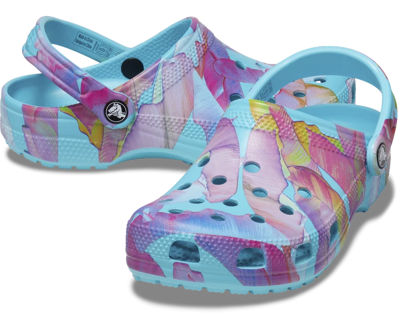 Crocs Klassischer Unisex-Clog mit Palmenmuster - Neptune