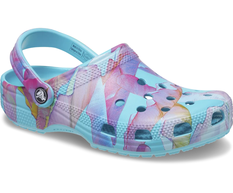 Crocs Klassischer Unisex-Clog mit Palmenmuster - Neptune