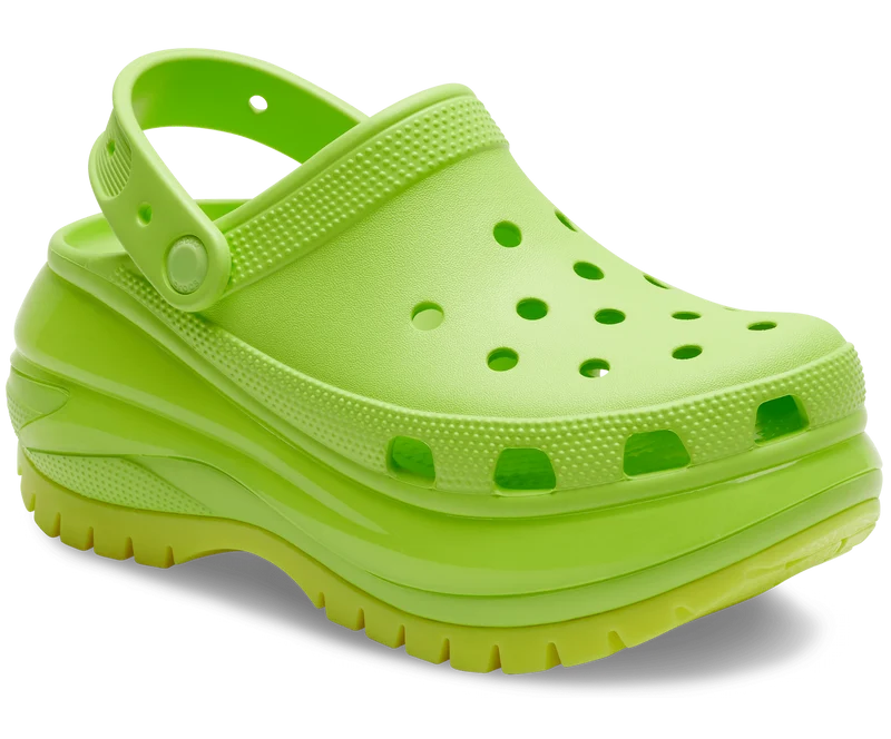 Crocs Unisex Classic Mega Crush Clog - Limettengrün