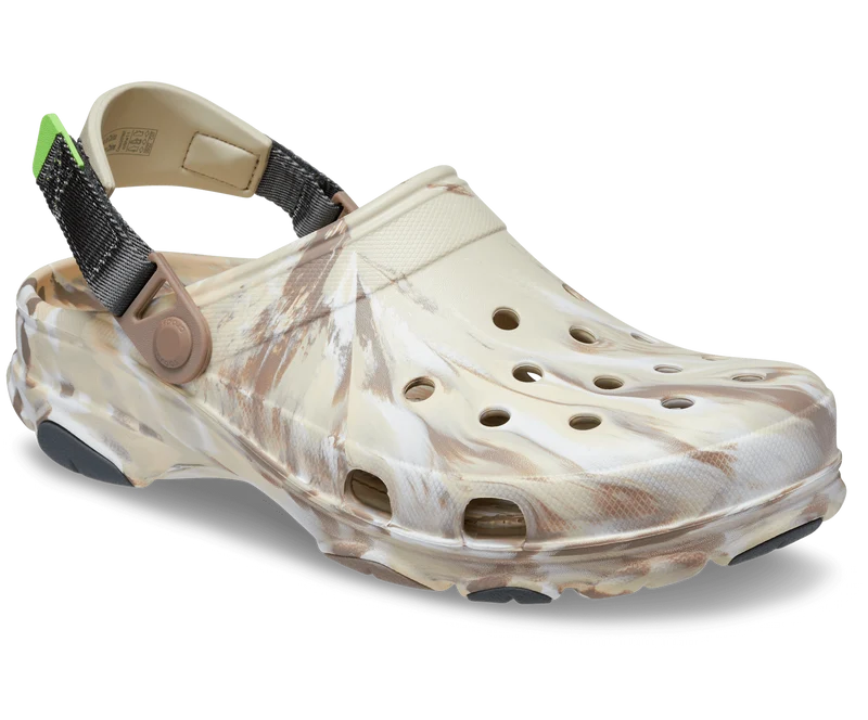 Crocs Marmorierter All-Terrain-Clog für Unisex – Knochen