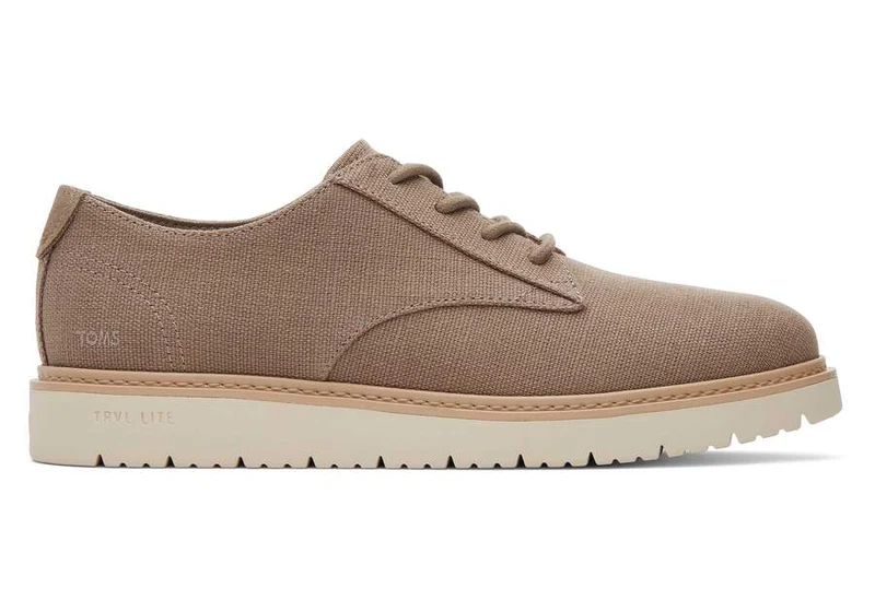 TOMS Herren Navi TRVL Lite Taupe Heritage Canvas Abendschuh - Taupe