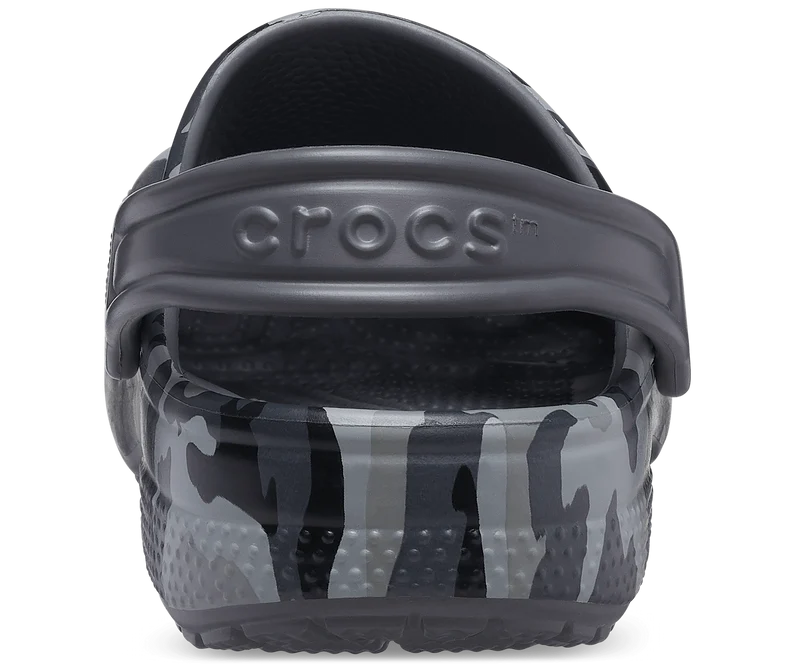 Crocs Klassischer Camo-Clog für Kinder – Schwarz