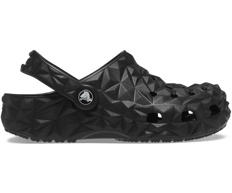 CROCS Klassischer Clog mit geometrischem Muster für Kinder - Schwarz