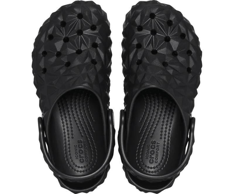 CROCS Klassischer Clog mit geometrischem Muster für Kinder - Schwarz