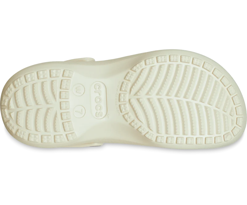 Crocs Klassischer Unisex-Plateau-Clog – Knochen