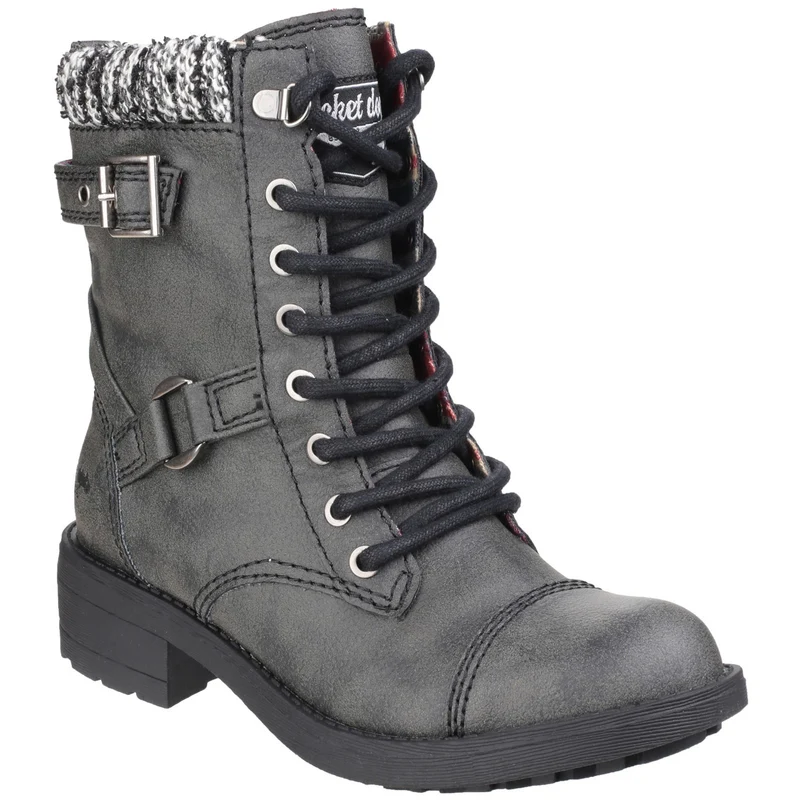 Rocket Dog Damen Thunder Galaxy Biker-Stiefel – Schwarz