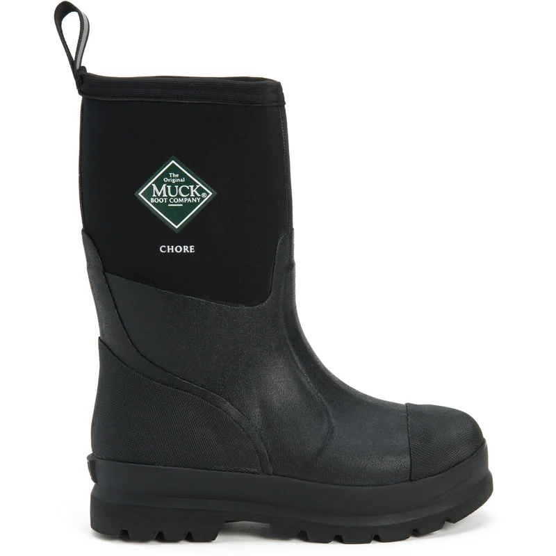 Muck Boots Unisex Chore Classic Mid gemusterter Gummistiefel – Schwarz