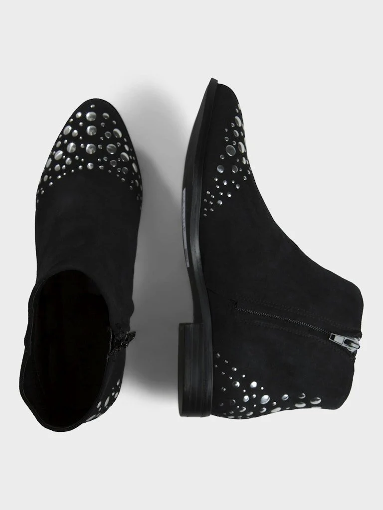 Pieces Stiefeletten schwarz