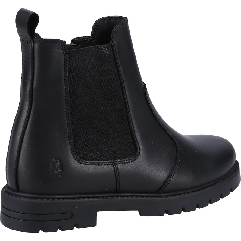 Hush Puppies Mädchen Laura Leder Chelsea Stiefel - Schwarz