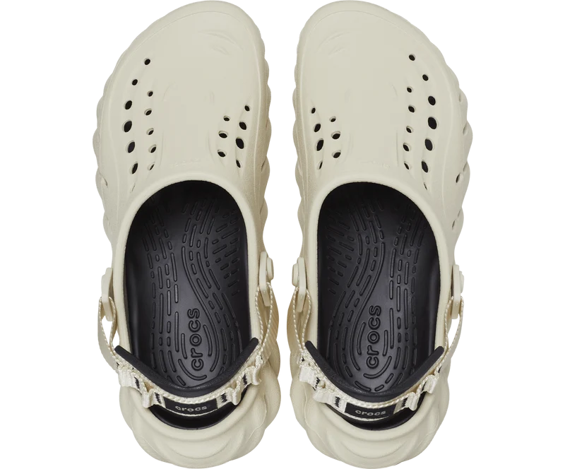 Crocs Unisex Echo Clog - Knochenweiß / Schwarz