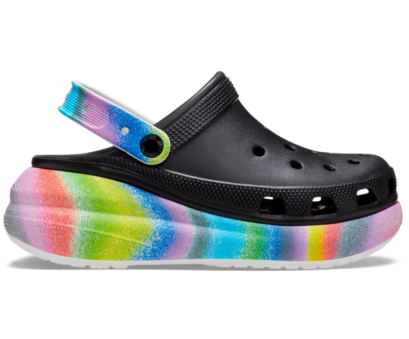 Crocs Unisex Classic Crush Spray Dye Clog – Schwarz