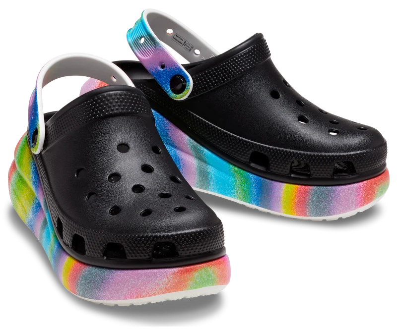 Crocs Unisex Classic Crush Spray Dye Clog – Schwarz