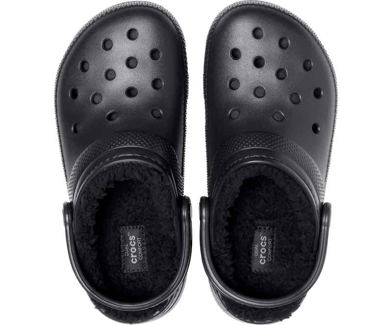 Crocs Unisex-Klassiker Lined Clog - Schwarz