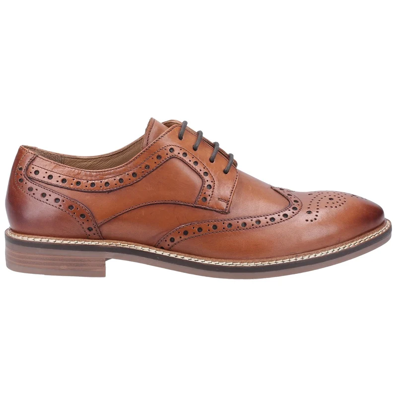 Hush Puppies Herren Bryson Lederschuhe – Braun