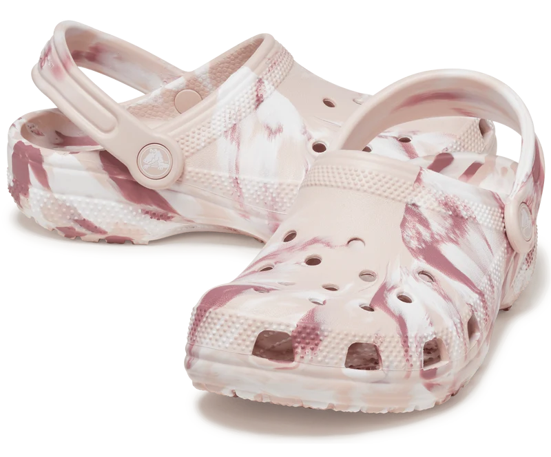 CROCS Klassischer marmorierter Kinder-Clog – Quarz