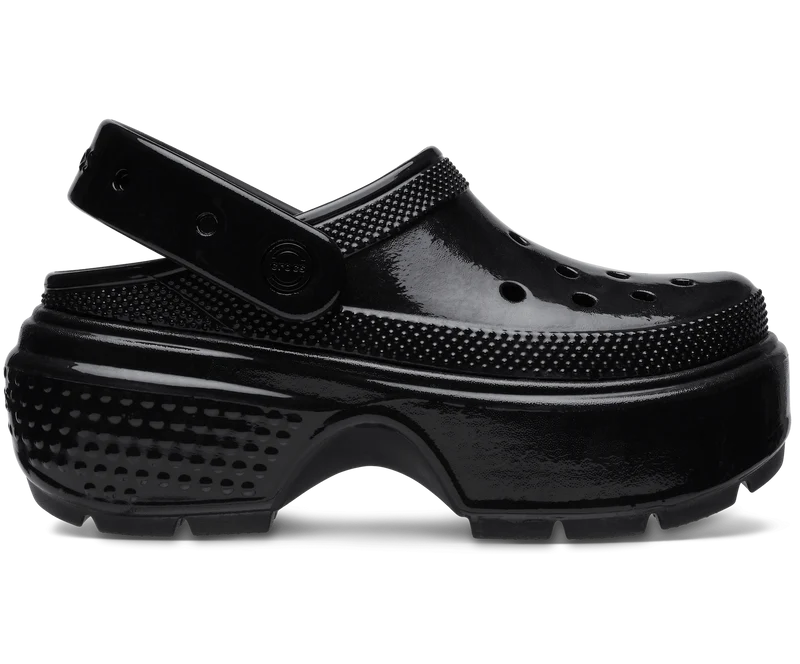 CROCS Unisex Stomp High Shine Clog – Schwarz