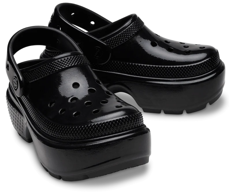 CROCS Unisex Stomp High Shine Clog – Schwarz