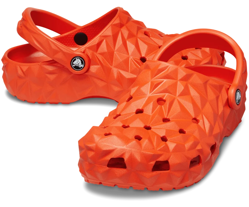 CROCS Klassischer Unisex-Clog mit geometrischem Muster – Lava