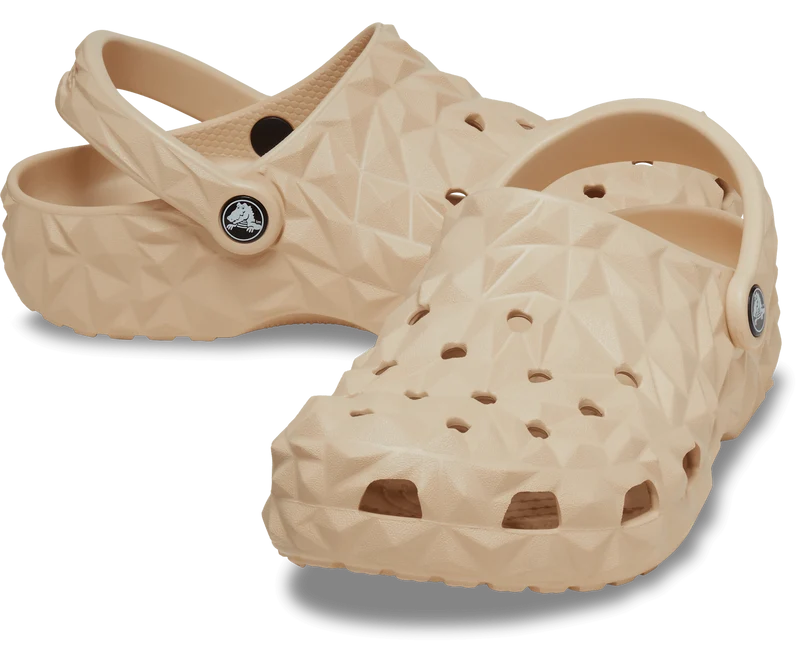 CROCS Klassischer Unisex-Clog mit geometrischem Muster – Shitake