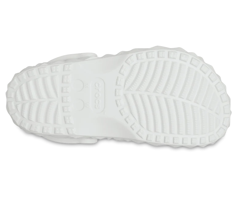 CROCS Klassischer Unisex-Clog mit geometrischem Muster – Weiß