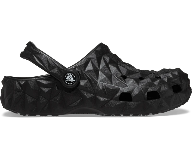 CROCS Klassischer Unisex-Clog mit geometrischem Muster – Schwarz