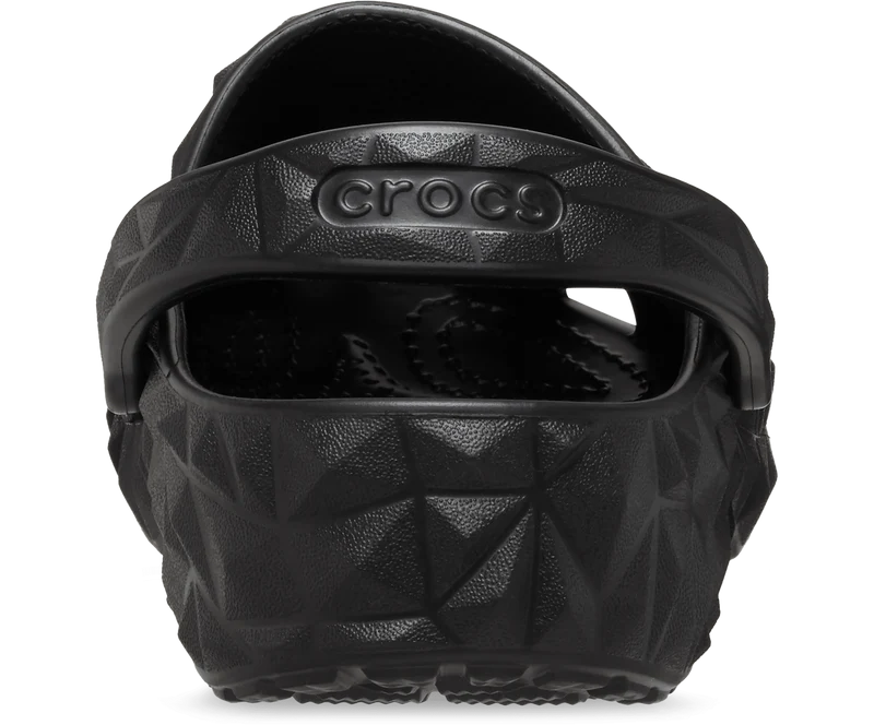 CROCS Klassischer Unisex-Clog mit geometrischem Muster – Schwarz