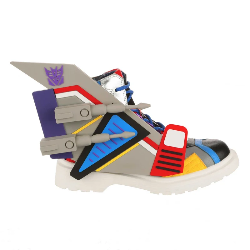 Irregular Choice Frauen Transformers Mehr als das Auge fassende Stiefel – Rot/Grau