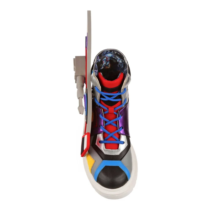 Irregular Choice Frauen Transformers Mehr als das Auge fassende Stiefel – Rot/Grau
