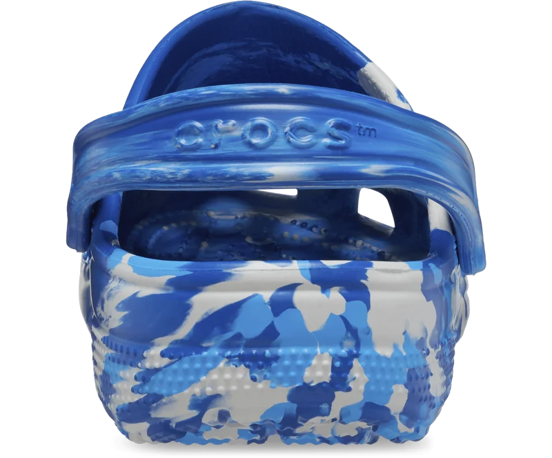 Crocs Klassischer Unisex-Marmor-Clog – Blue Bolt
