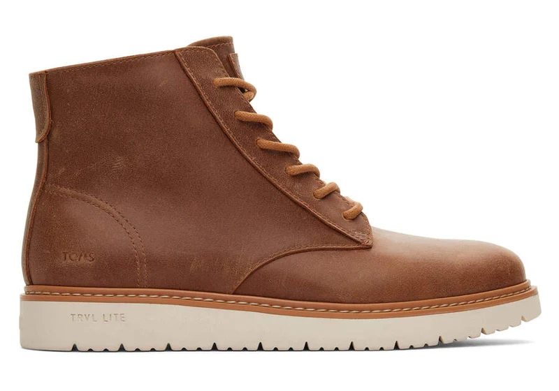 TOMS Herren Navi TRVL Lite Ranger Lederstiefel – Topasbraun