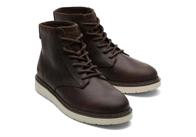 TOMS Herren Navi TRVL Lite Ranger Lederstiefel – Dunkelbraun